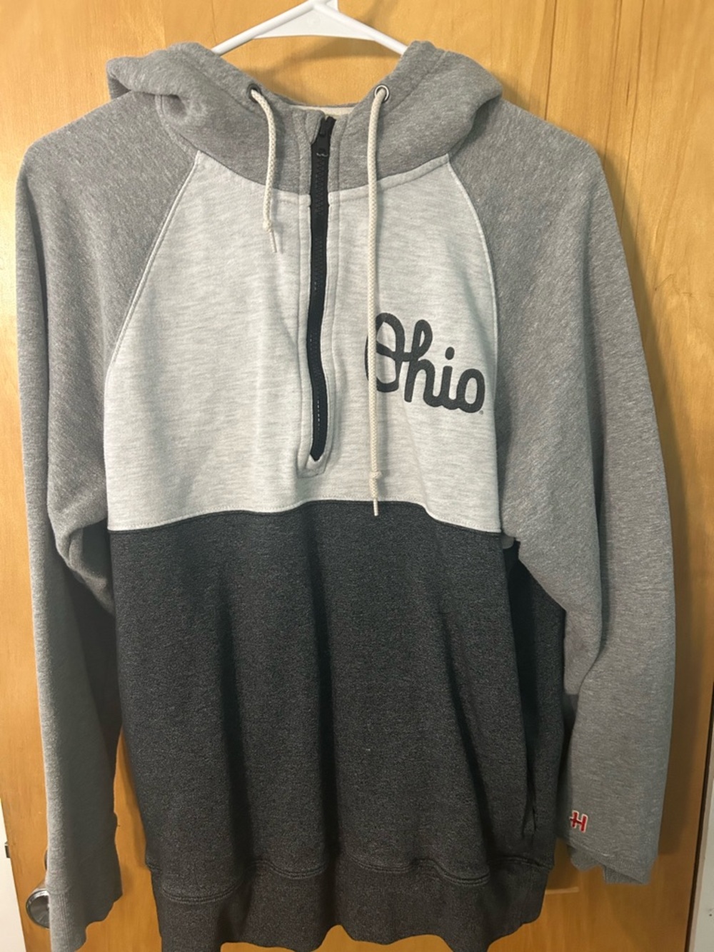 HOMAGE Ohio Colorblock Pullover Hoodie - Gray/Charcoal